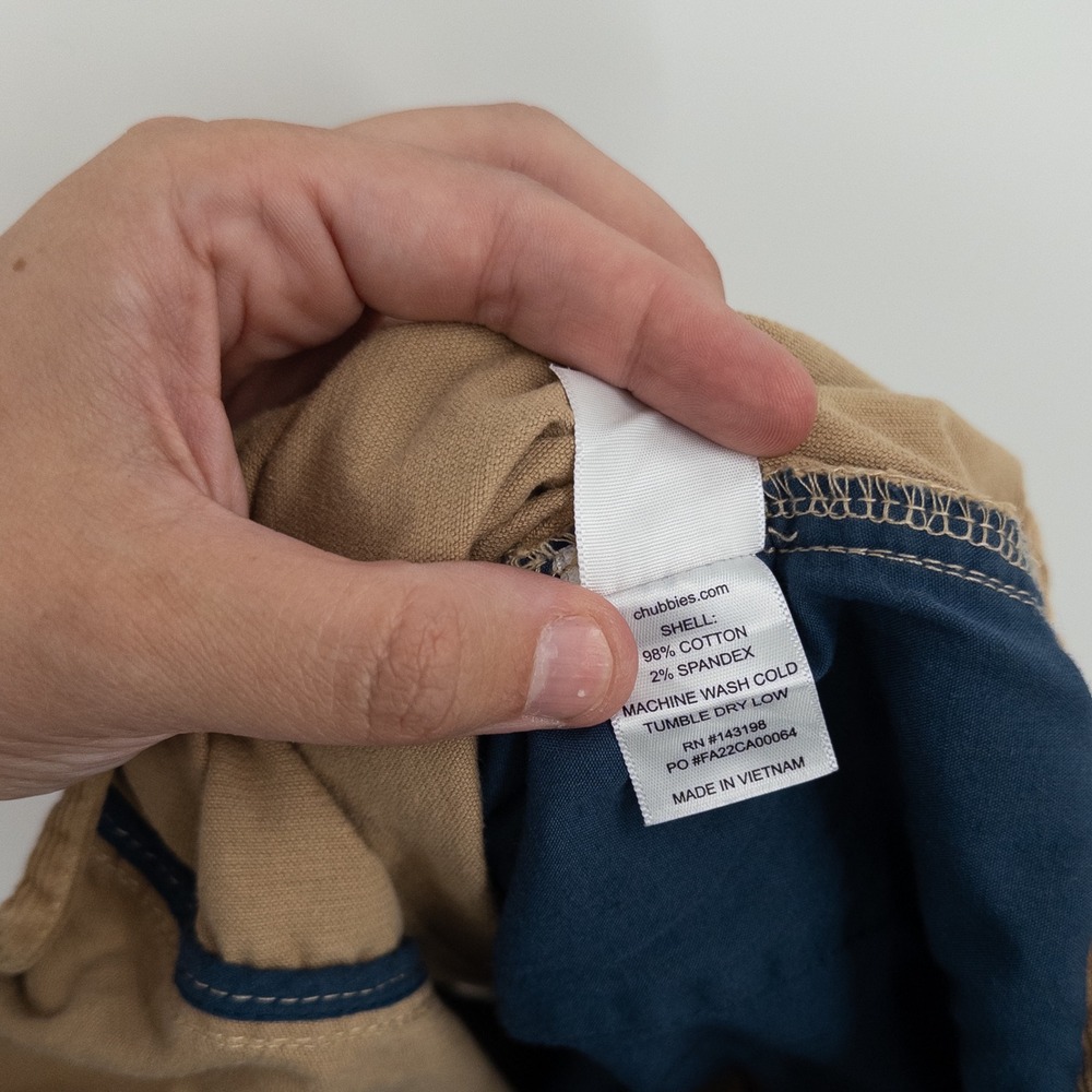 Chubbies Corduroy Shorts Mens M Tan 5.5 Inseam Drawstring Prep Retro Casual - Picture 8 of 8